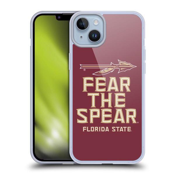 Florida State University FSU Florida State University Art Fear The Spear Soft Gel Case for Apple iPhone 14 Plus