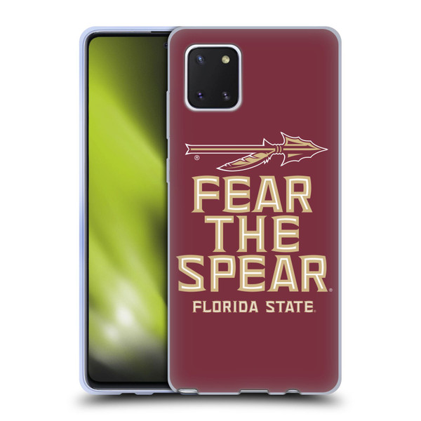 Florida State University FSU Florida State University Art Fear The Spear Soft Gel Case for Samsung Galaxy Note10 Lite