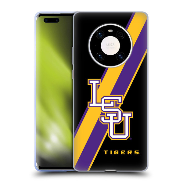 Louisiana State University LSU Louisiana State University Stripes Soft Gel Case for Huawei Mate 40 Pro 5G