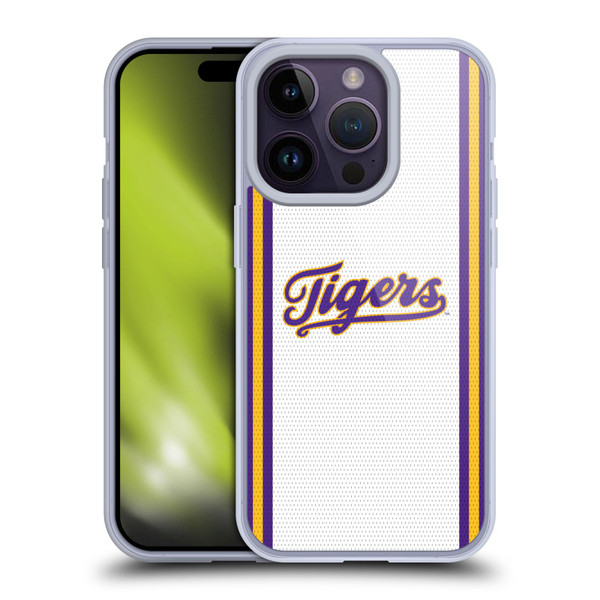 Louisiana State University LSU Louisiana State University Football Jersey Soft Gel Case for Apple iPhone 14 Pro