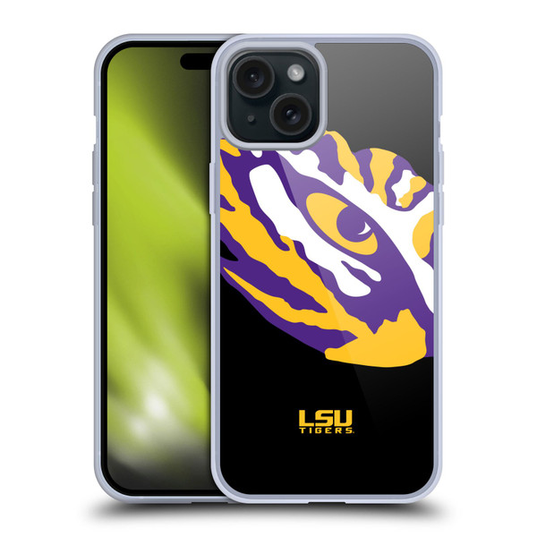 Louisiana State University LSU Louisiana State University Oversized Icon Soft Gel Case for Apple iPhone 15 Plus