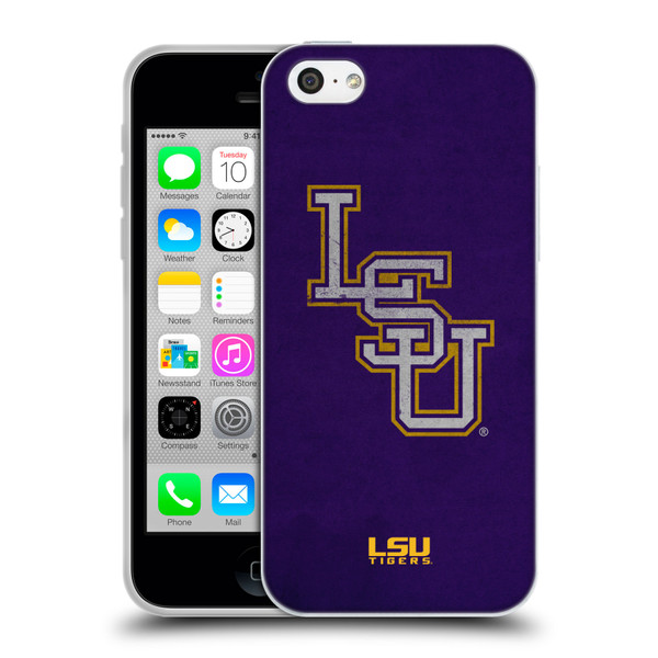 Louisiana State University LSU Louisiana State University Distressed Look Soft Gel Case for Apple iPhone 5c