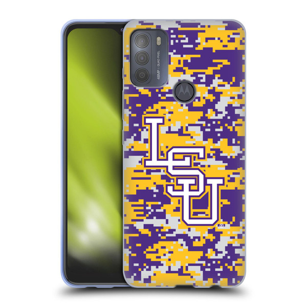 Louisiana State University LSU Louisiana State University Digital Camouflage Soft Gel Case for Motorola Moto G50