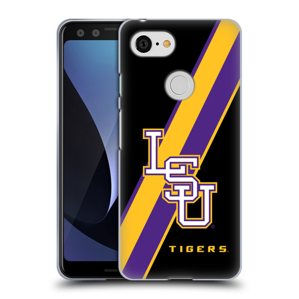 Louisiana State University LSU Louisiana State University Stripes Soft Gel Case for Google Pixel 3