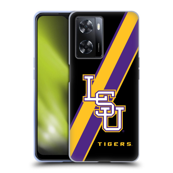 Louisiana State University LSU Louisiana State University Stripes Soft Gel Case for OPPO A57s