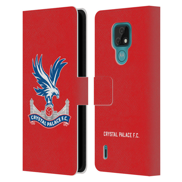 Crystal Palace FC Crest Eagle Leather Book Wallet Case Cover For Motorola Moto E7