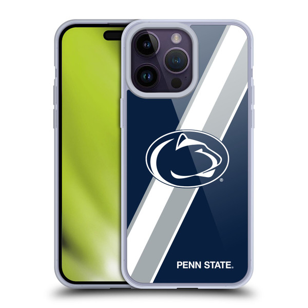 Pennsylvania State University PSU The Pennsylvania State University Stripes Soft Gel Case for Apple iPhone 14 Pro Max