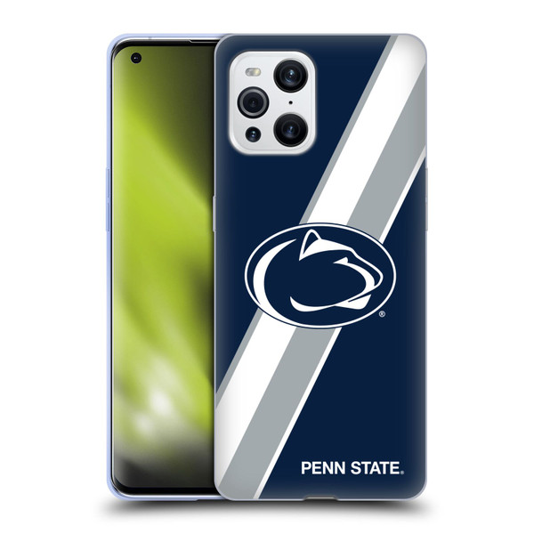 Pennsylvania State University PSU The Pennsylvania State University Stripes Soft Gel Case for OPPO Find X3 / Pro