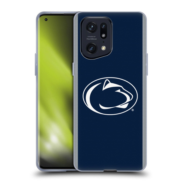 Pennsylvania State University PSU The Pennsylvania State University Football Jersey Soft Gel Case for OPPO Find X5 Pro