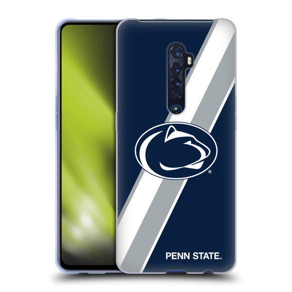 Pennsylvania State University PSU The Pennsylvania State University Stripes Soft Gel Case for OPPO Reno 2