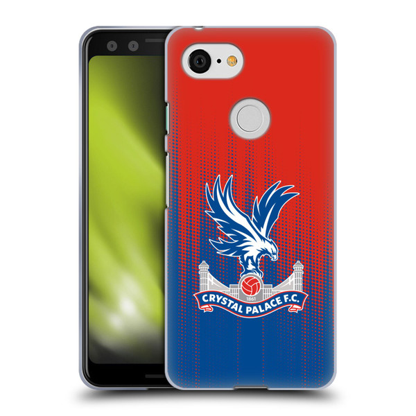 Crystal Palace FC Crest Halftone Soft Gel Case for Google Pixel 3