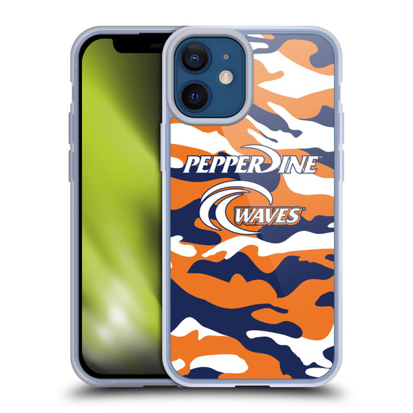 Pepperdine University Pepperdine University Art Camou Soft Gel Case for Apple iPhone 12 Mini