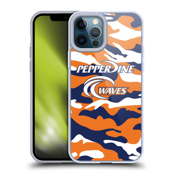 Pepperdine University Pepperdine University Art Camou Soft Gel Case for Apple iPhone 12 Pro Max