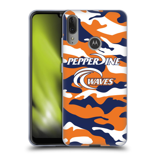 Pepperdine University Pepperdine University Art Camou Soft Gel Case for Motorola Moto E6 Plus