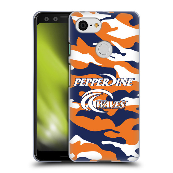 Pepperdine University Pepperdine University Art Camou Soft Gel Case for Google Pixel 3