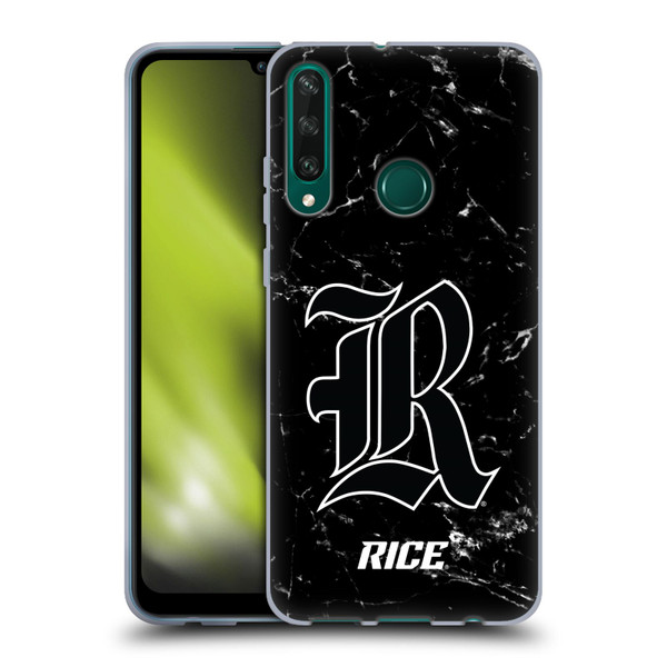 Rice University Rice University Black And White Marble Soft Gel Case for Huawei Y6p