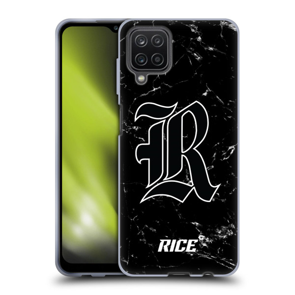 Rice University Rice University Black And White Marble Soft Gel Case for Samsung Galaxy A12 (2020)