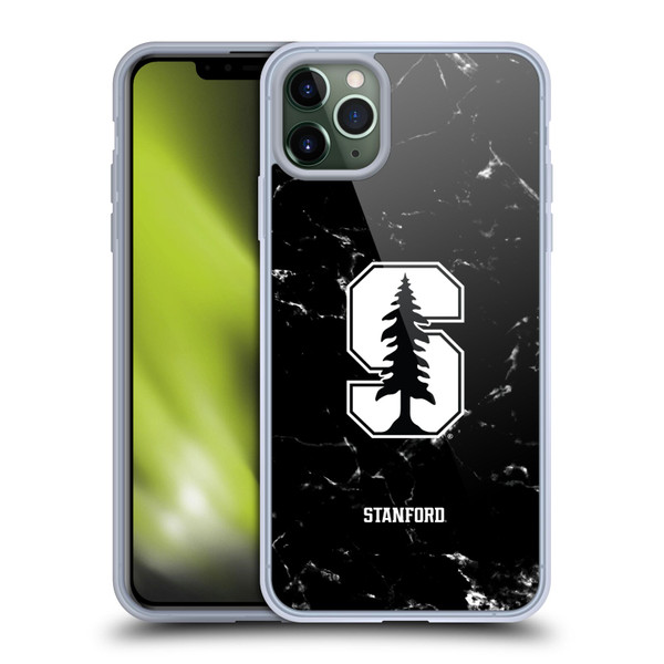 Stanford University The Farm Stanford University Black And White Marble Soft Gel Case for Apple iPhone 11 Pro Max