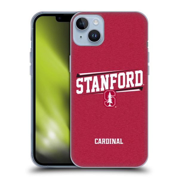 Stanford University The Farm Stanford University Double Bar Soft Gel Case for Apple iPhone 14 Plus