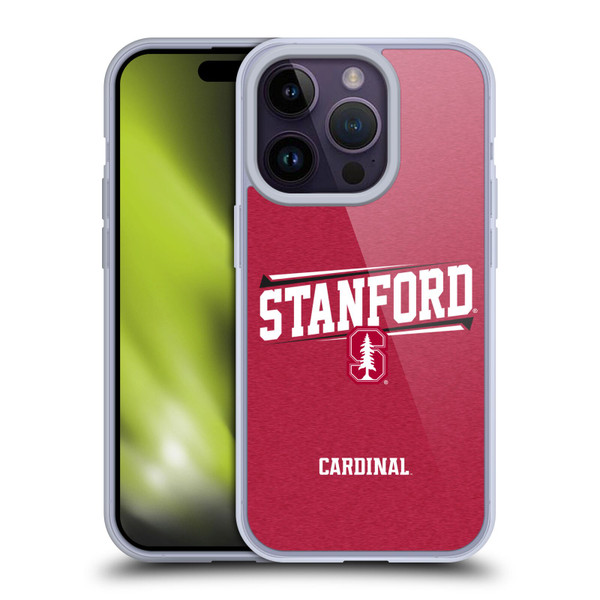 Stanford University The Farm Stanford University Double Bar Soft Gel Case for Apple iPhone 14 Pro