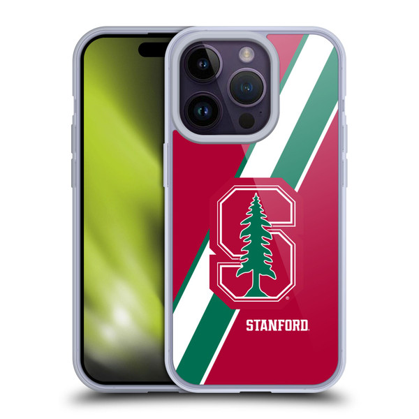 Stanford University The Farm Stanford University Stripes Soft Gel Case for Apple iPhone 14 Pro