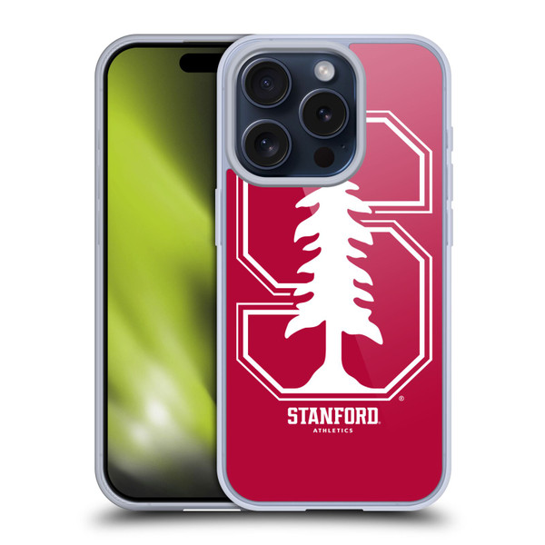 Stanford University The Farm Stanford University Oversized Icon Soft Gel Case for Apple iPhone 15 Pro