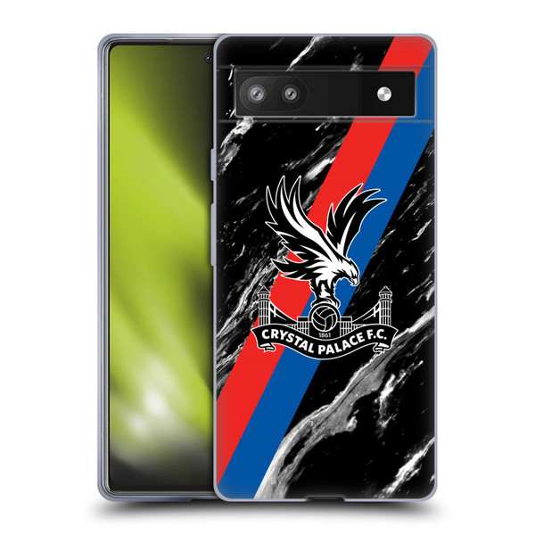 Crystal Palace FC Crest Black Marble Soft Gel Case for Google Pixel 6a