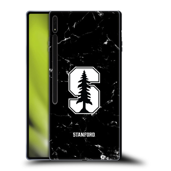 Stanford University The Farm Stanford University Black And White Marble Soft Gel Case for Samsung Galaxy Tab S8 Ultra