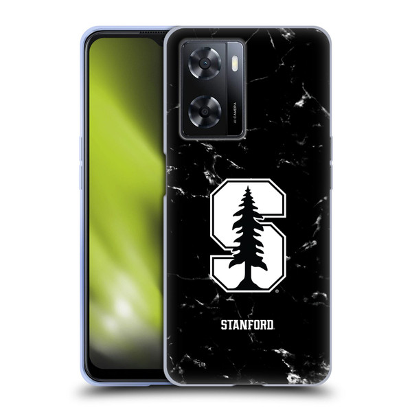 Stanford University The Farm Stanford University Black And White Marble Soft Gel Case for OPPO A57s