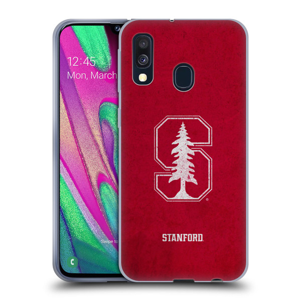 Stanford University The Farm Stanford University Distressed Look Soft Gel Case for Samsung Galaxy A40 (2019)