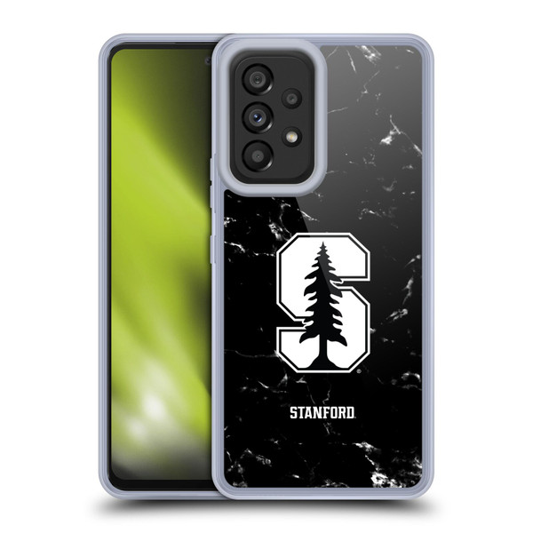 Stanford University The Farm Stanford University Black And White Marble Soft Gel Case for Samsung Galaxy A53 5G (2022)
