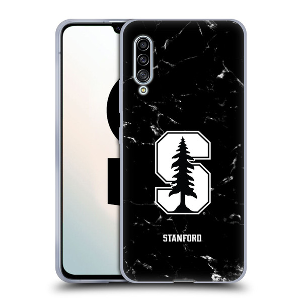 Stanford University The Farm Stanford University Black And White Marble Soft Gel Case for Samsung Galaxy A90 5G (2019)