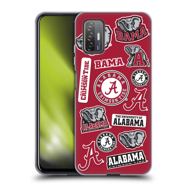 University Of Alabama UA The University Of Alabama Art Collage Soft Gel Case for HTC Desire 21 Pro 5G