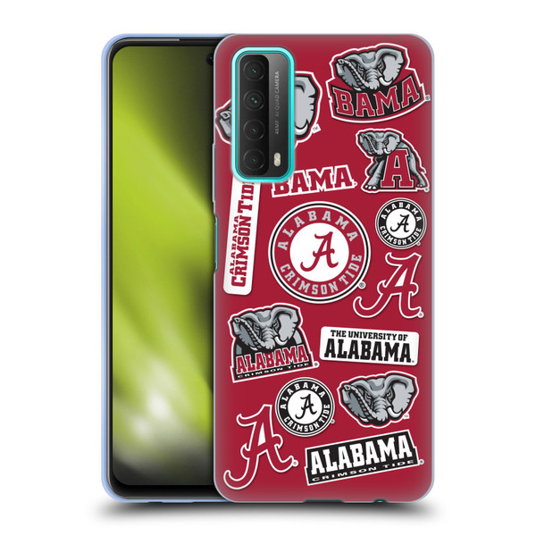 University Of Alabama UA The University Of Alabama Art Collage Soft Gel Case for Huawei P Smart (2021)