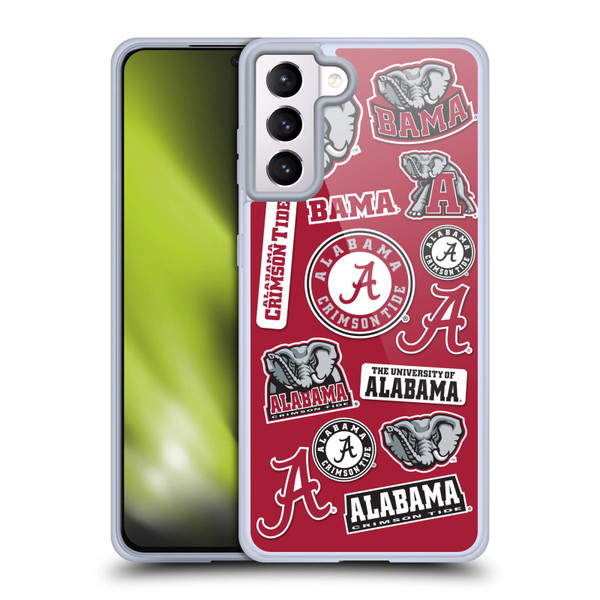 University Of Alabama UA The University Of Alabama Art Collage Soft Gel Case for Samsung Galaxy S21+ 5G