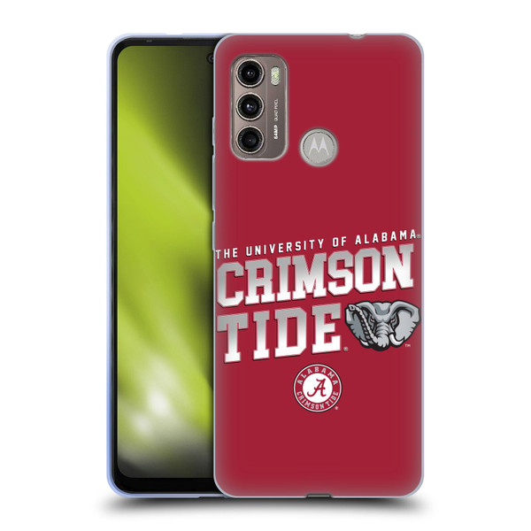 University Of Alabama UA The University Of Alabama Crimson Tide Soft Gel Case for Motorola Moto G60 / Moto G40 Fusion