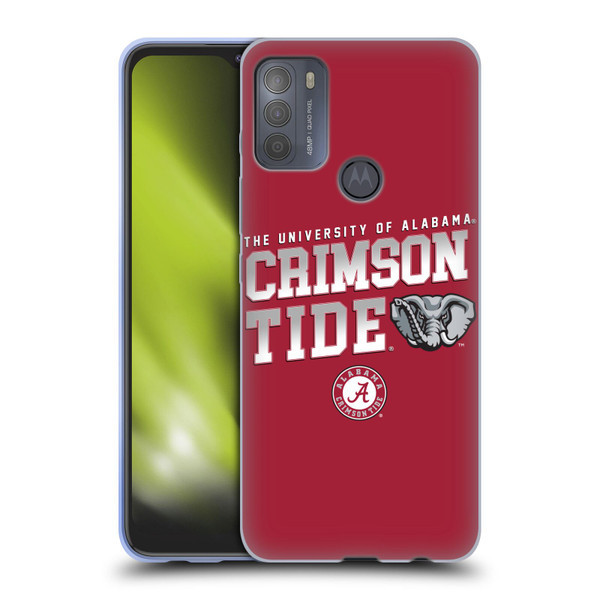 University Of Alabama UA The University Of Alabama Crimson Tide Soft Gel Case for Motorola Moto G50
