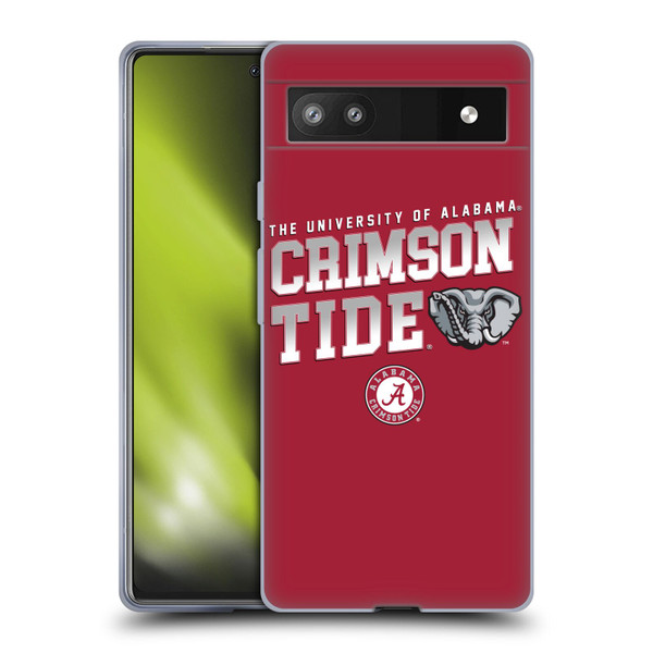 University Of Alabama UA The University Of Alabama Crimson Tide Soft Gel Case for Google Pixel 6a
