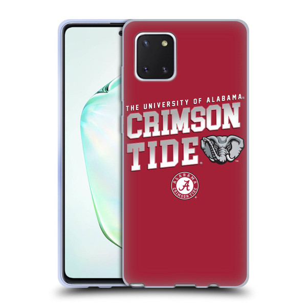 University Of Alabama UA The University Of Alabama Crimson Tide Soft Gel Case for Samsung Galaxy Note10 Lite