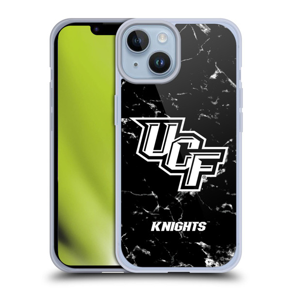 University Of Central Florida UCF University Of Central Florida Black And White Marble Soft Gel Case for Apple iPhone 14