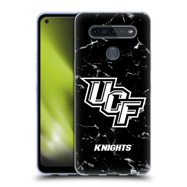 University Of Central Florida UCF University Of Central Florida Black And White Marble Soft Gel Case for LG K51S