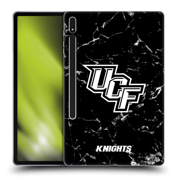 University Of Central Florida UCF University Of Central Florida Black And White Marble Soft Gel Case for Samsung Galaxy Tab S8 Plus