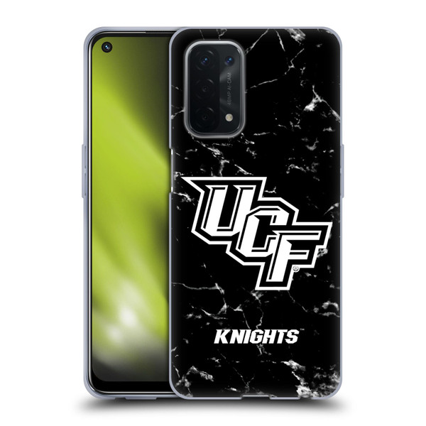 University Of Central Florida UCF University Of Central Florida Black And White Marble Soft Gel Case for OPPO A54 5G