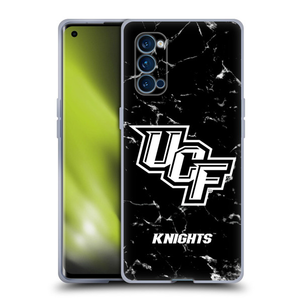 University Of Central Florida UCF University Of Central Florida Black And White Marble Soft Gel Case for OPPO Reno 4 Pro 5G