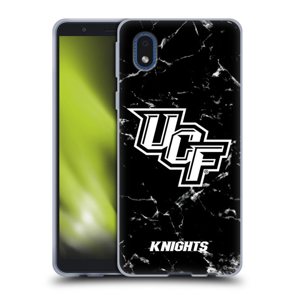 University Of Central Florida UCF University Of Central Florida Black And White Marble Soft Gel Case for Samsung Galaxy A01 Core (2020)