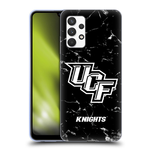 University Of Central Florida UCF University Of Central Florida Black And White Marble Soft Gel Case for Samsung Galaxy A32 (2021)