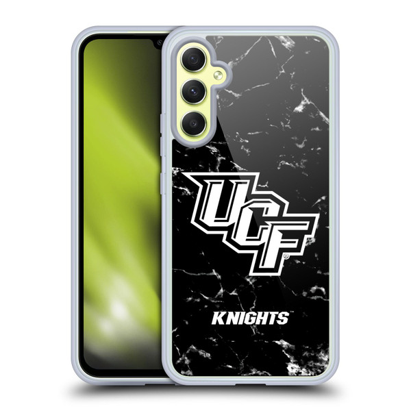 University Of Central Florida UCF University Of Central Florida Black And White Marble Soft Gel Case for Samsung Galaxy A34 5G