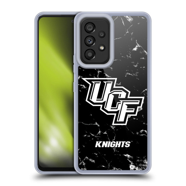 University Of Central Florida UCF University Of Central Florida Black And White Marble Soft Gel Case for Samsung Galaxy A53 5G (2022)