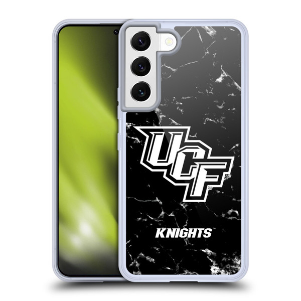 University Of Central Florida UCF University Of Central Florida Black And White Marble Soft Gel Case for Samsung Galaxy S22 5G