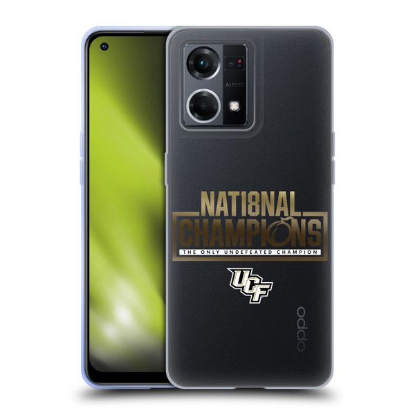 University Of Central Florida UCF 2 National Champions 3 Soft Gel Case for OPPO Reno8 4G